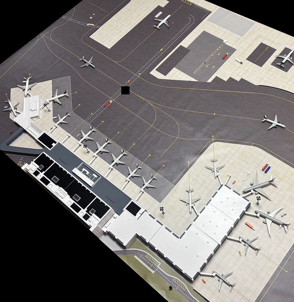 Thumbnail: 7' x 5' 1/400 Scale Honolulu International Model Airport Mat 1 #10-101