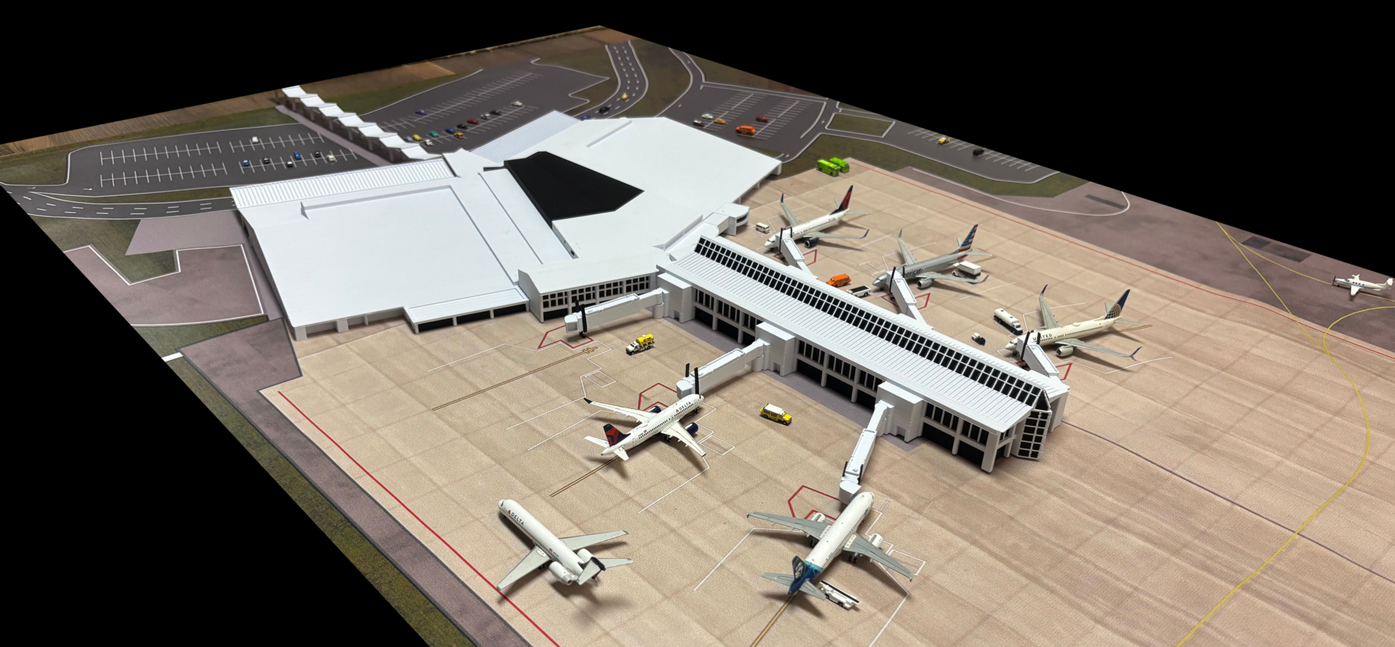 1/400 Scale Dayton International Airport Model and Ground Mat #46-100