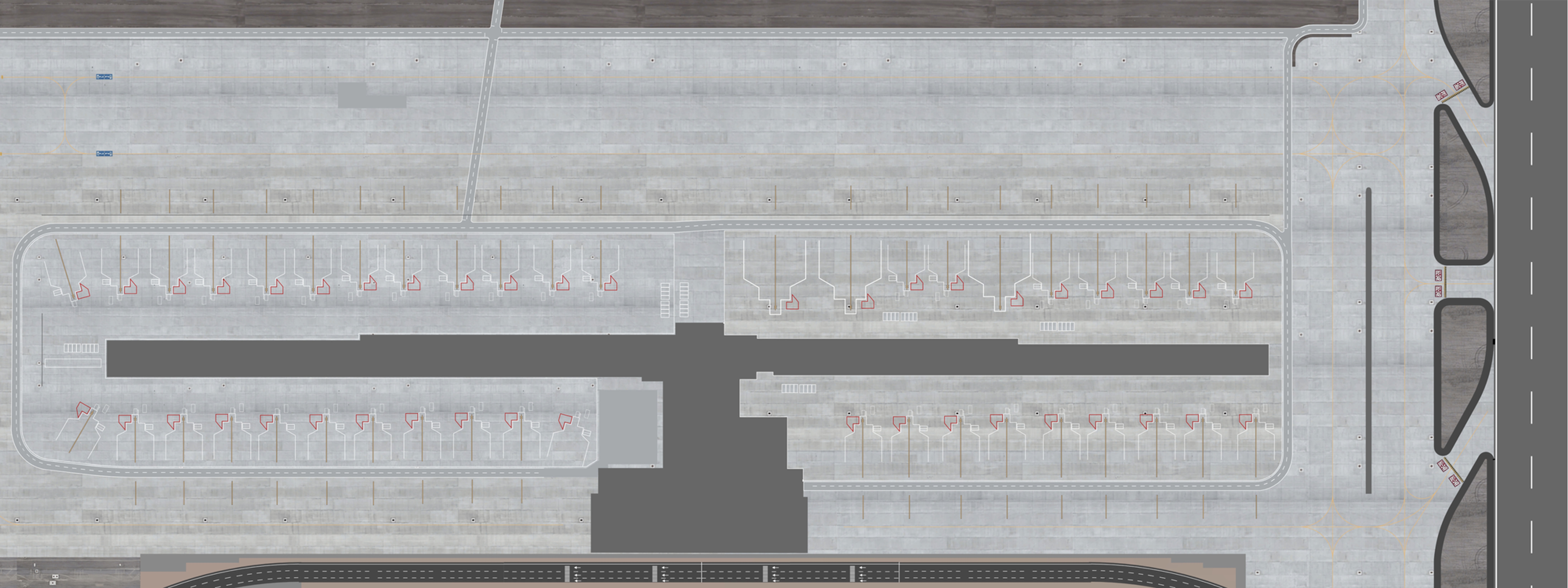 12' x 4.5' 1/400 Scale Salt Lake City International Concourse A Ground Mat