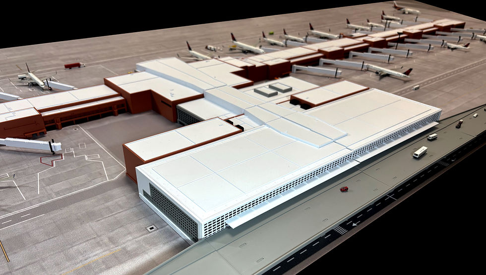 Thumbnail: 12' x 4.5' 1/400 Scale Salt Lake City International Concourse A Ground Mat