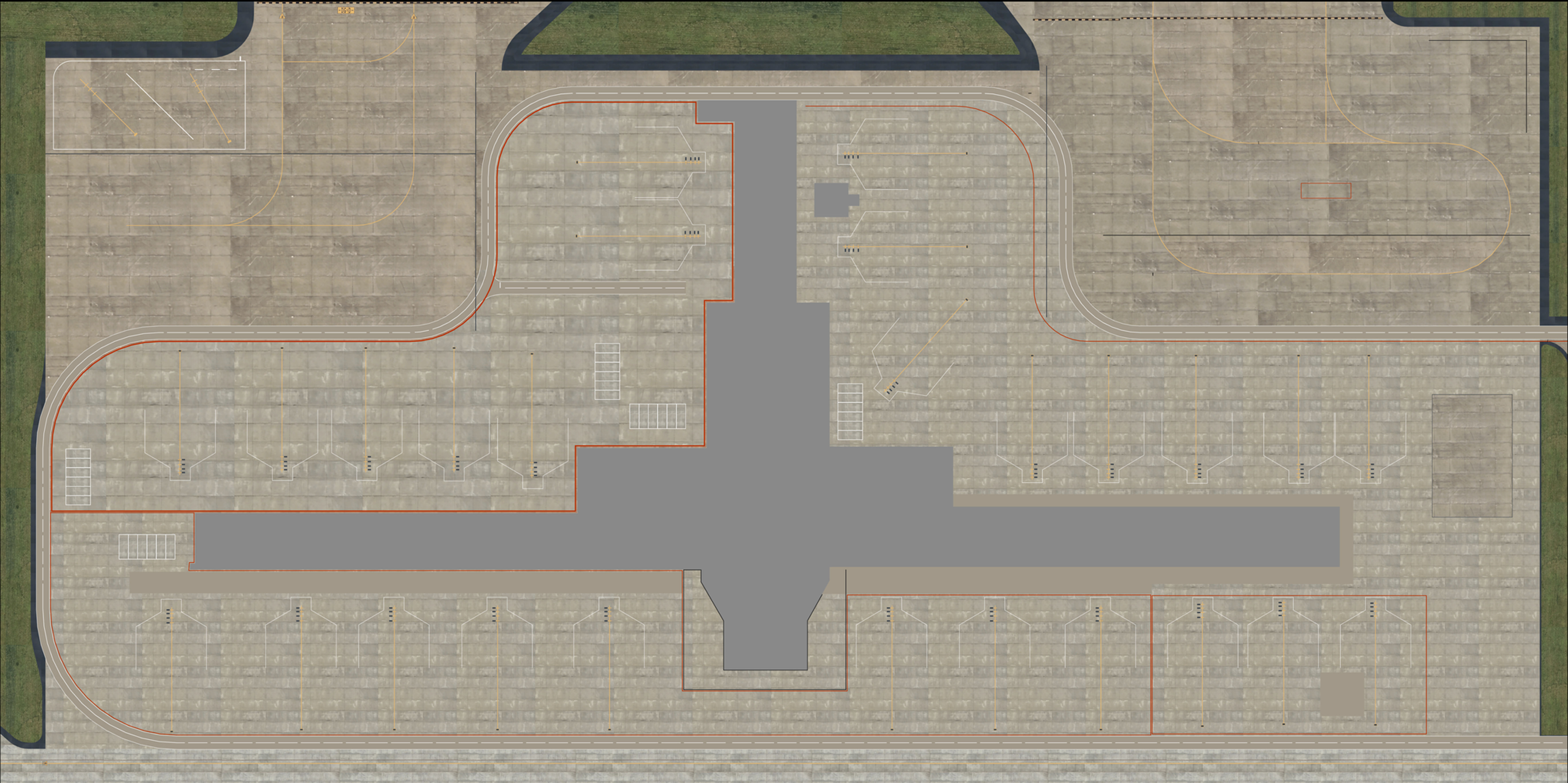 1/400 Scale Atlanta International Terminal E Ground Mat - 8' x 4' #29-109