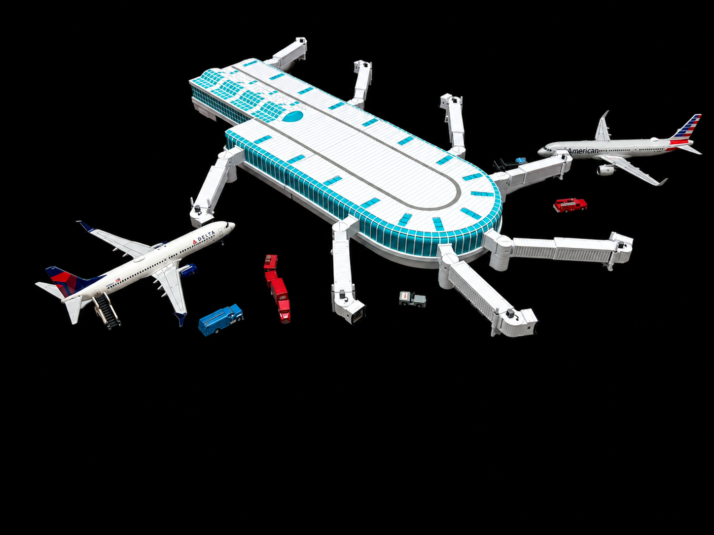1/200 Scale Chicago O'Hare Terminal C End Section