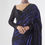 Thumbnail: Classy Designer Black Blue Color Sequance Work Saree