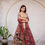 Thumbnail: Brown Colour Kalamkari Print With Fancy Lace Border Wedding Wear Chaniya Choli