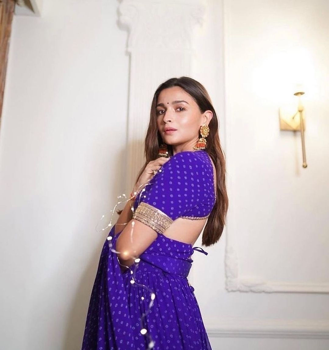 New Women's Royal Blue silk Lehenga