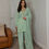 Thumbnail: Pretty Dusty Mint Blue Colour Embroidery Sequence Work Kurti Set