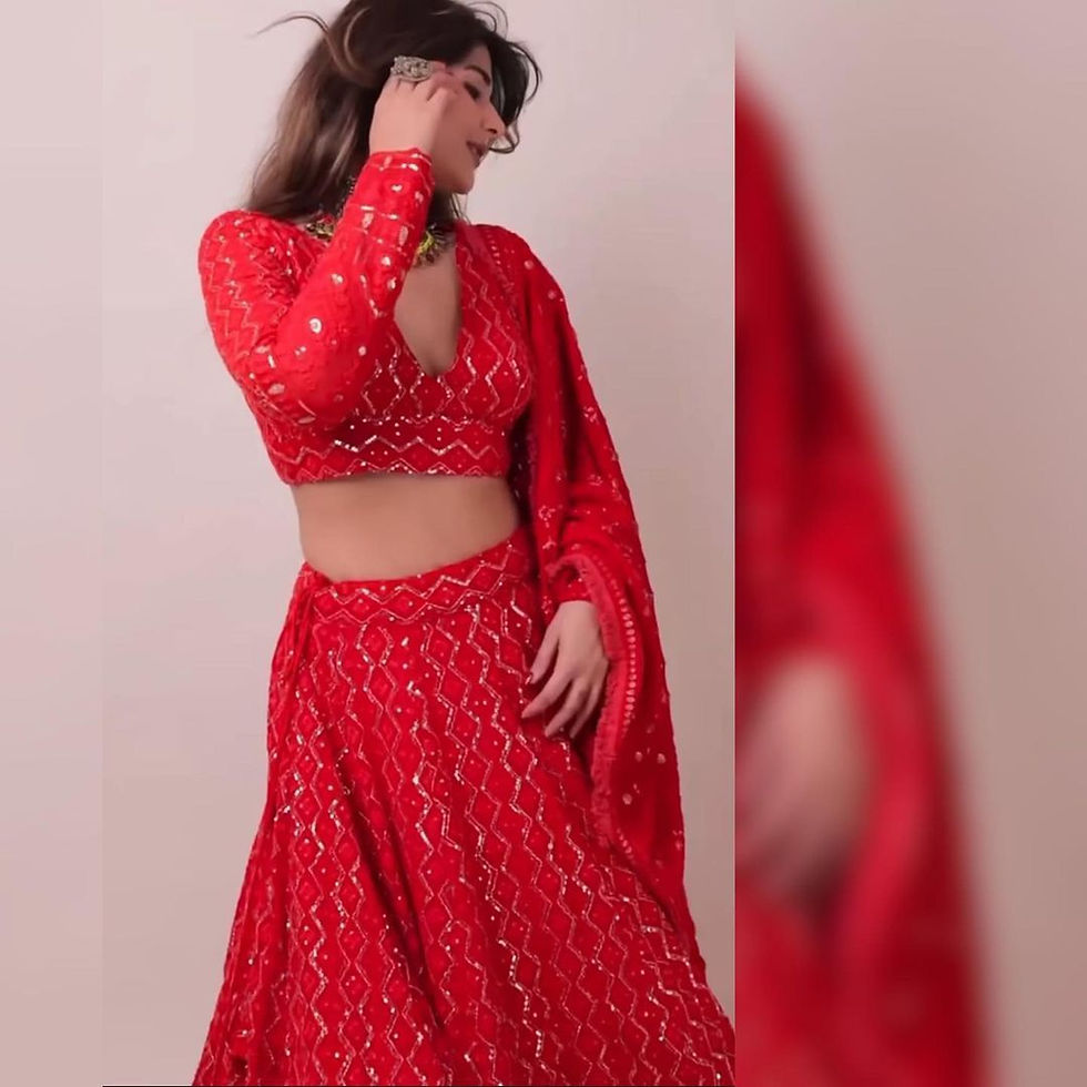 Thumbnail: Impresive Heavy Wedding Wear Embroidered Red Colour Lehenga With Dupattaa Set