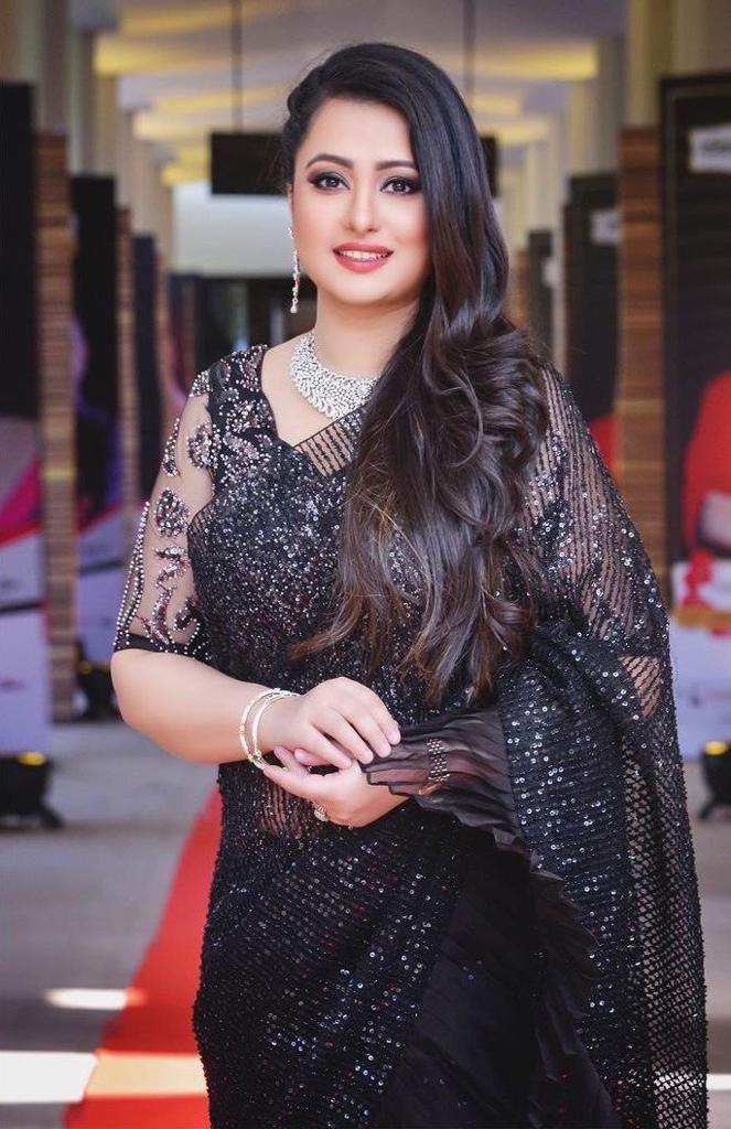 Thumbnail: Black Colour Sequence Work Georgette Classy Saree