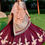 Thumbnail: Brown Colour Wedding Wear Designer Soft Butter Silk lehriya Lehenga Choli