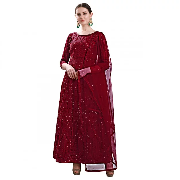 Festival Wear Georgette Embroidered Anarkali Suit