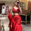 Thumbnail: Red Colour Foux Gorgette Ready Made One Minute Party Wear Saree