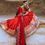 Thumbnail: Rajasthani Style Red Colour Wedding Wear Lehenga Set In Zari Embroidery Work