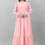 Thumbnail: Beautiful Pink Colour Party Wear Georgette Gown Dress