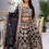 Thumbnail: Bridal Wear Letest Designer Black Colour Heavy Velvet Sequins Work Lehenga Set