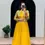 Thumbnail: Amazing Yellow Colour Embroidery Work Sharara Suit