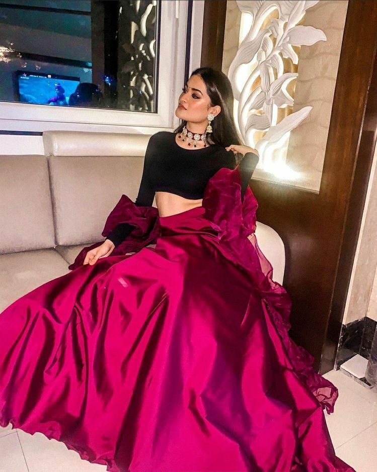 Thumbnail: Function And Party Wear Hot Pink Colour Japan Silk Lehenga With Dupatta