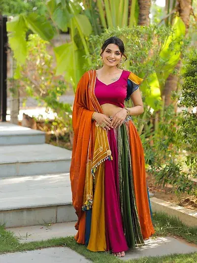 Thumbnail: Beautiful Multi Colour Party Lehenga Choli