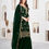 Thumbnail: Green Colour Faux Georgette Embroiderery Work Cotton Sharara Sui