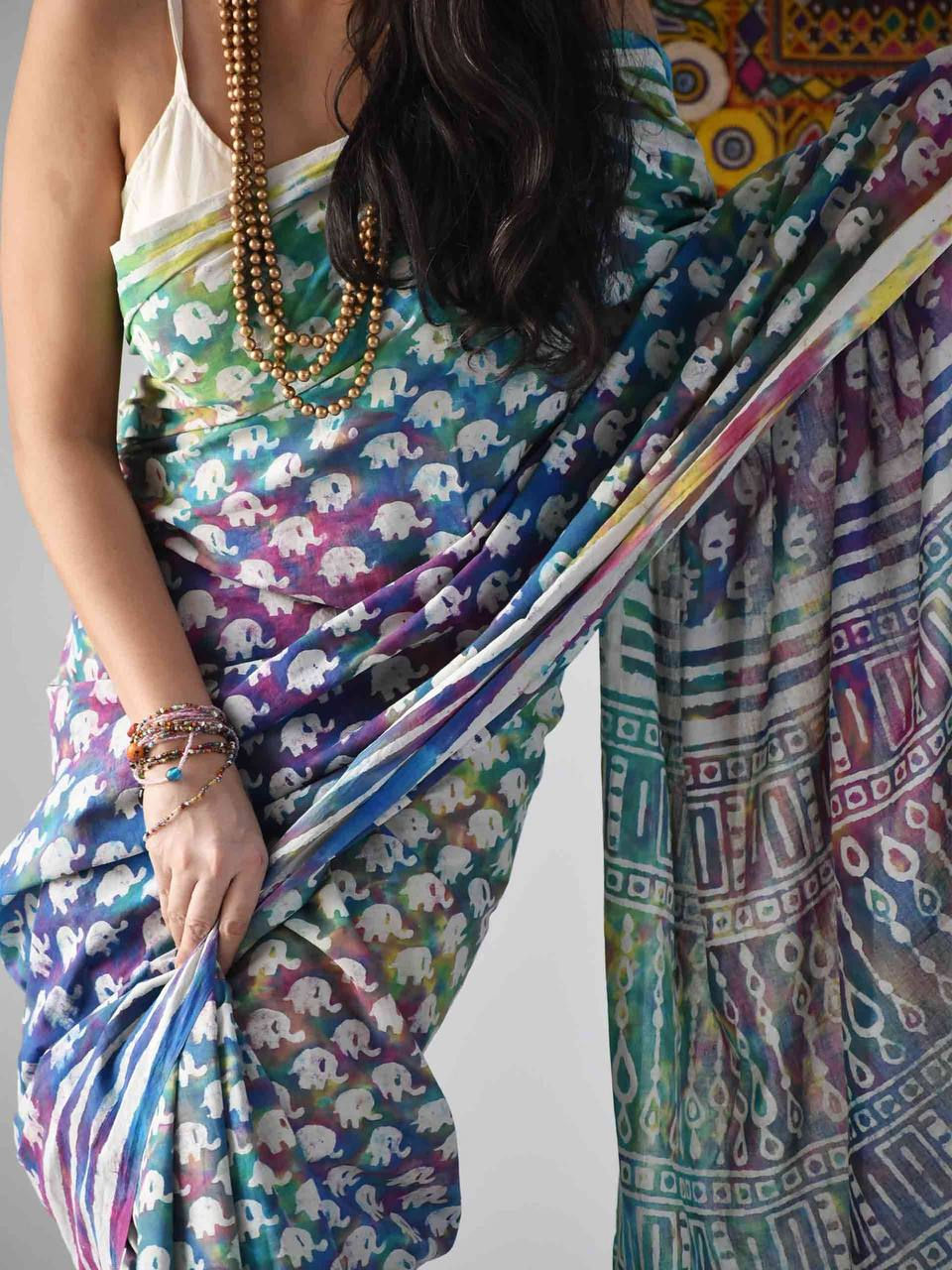 Thumbnail: Celebrate Holi Special Digital Print Saree