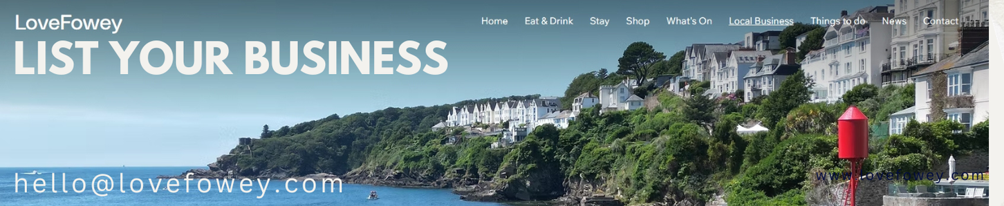 A screenshot of the LoveFowey website