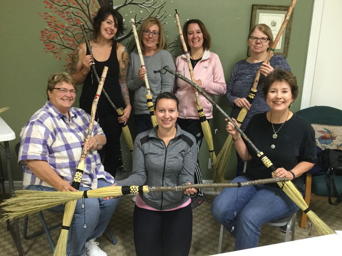 Happy Halloween - Cobweb Broom Circle!
