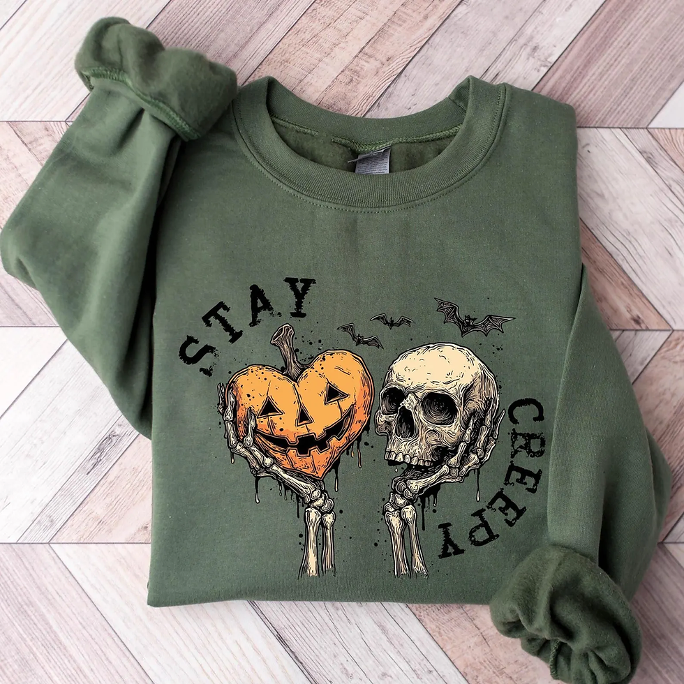 Creepy Sweatshirt, Womens Halloween Sweatshirt, Cute Skeleton Hands Tee, Funny H