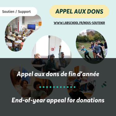 La Lab School Paris lance un appel aux dons