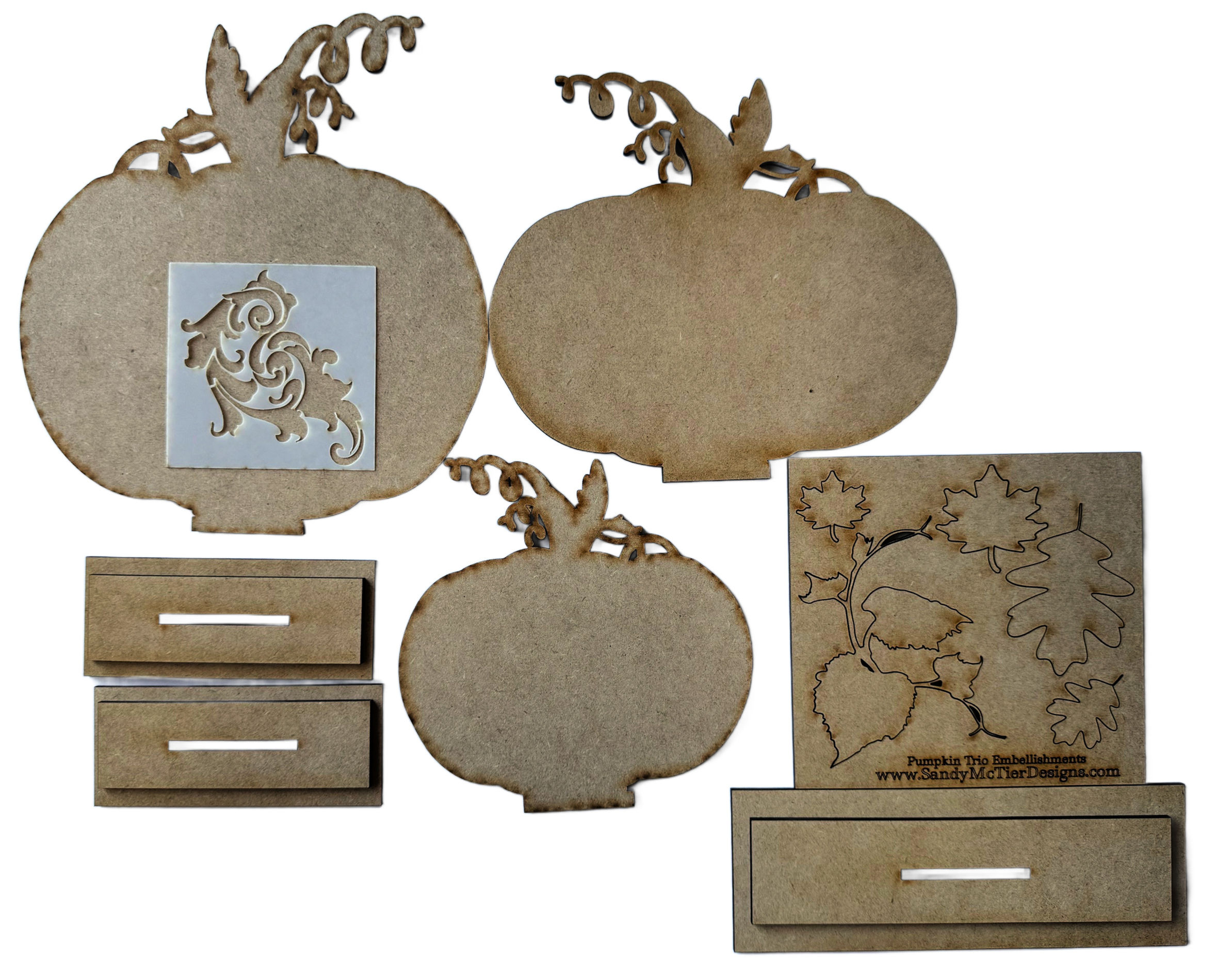 Mixed Media Pumpkin Trio Kit