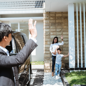 Saying goodbye to family