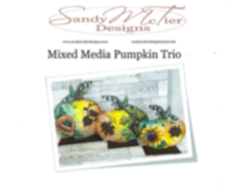 Mixed Media Pumpkin Trio ePacket