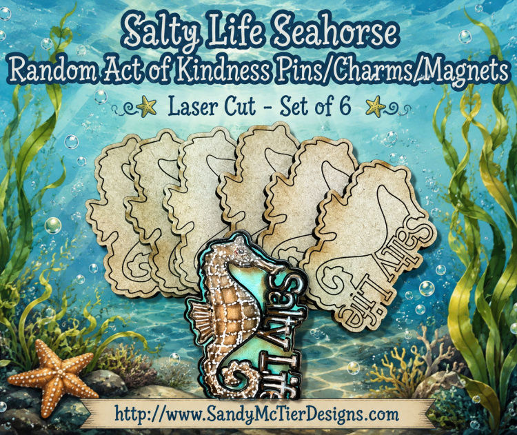 Salty Life Seahorse Random Act of Kindness Pins/Charms/Magnets
