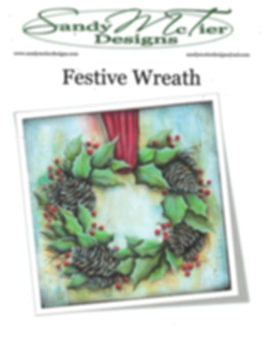 Festive Wreath ePacket (instant download)