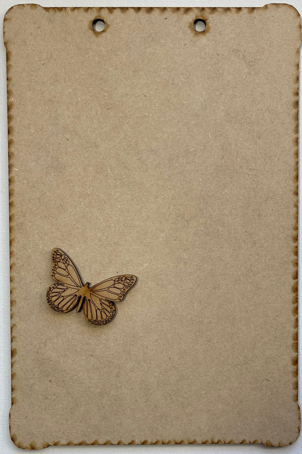 Cornered Plaque w/Butterfly