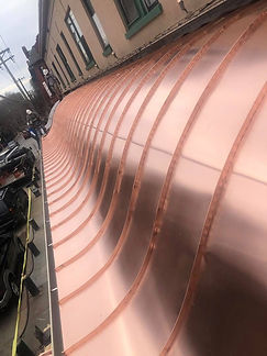 Custom copper overhang