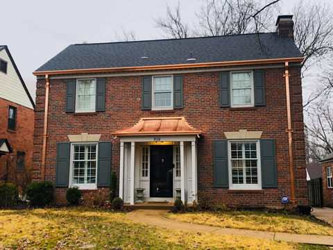 Custom copper work on private residence. 