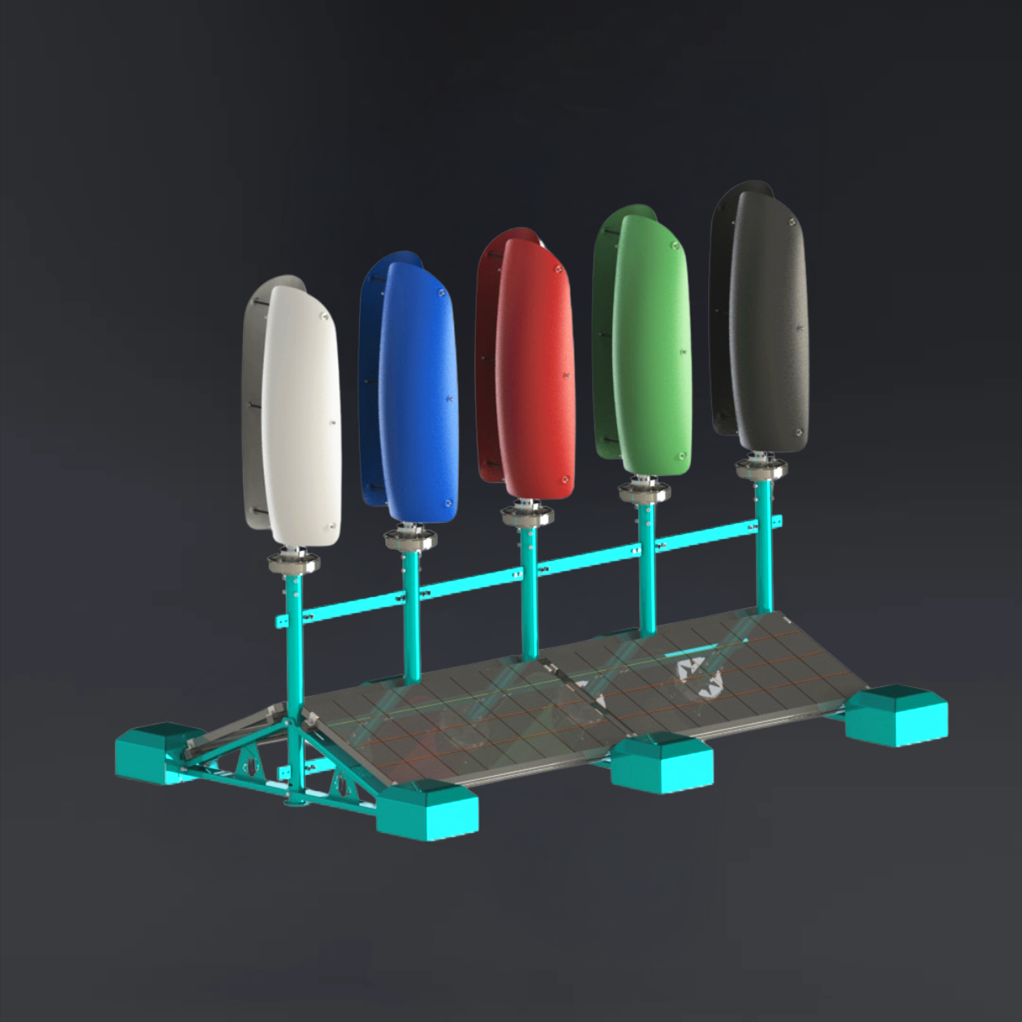 Eco-Roof Energy Hub: 5 Small Tulip Turbines (On-Grid)