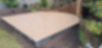 Paved outdoor patio area