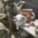 Stuffed sheep and book
