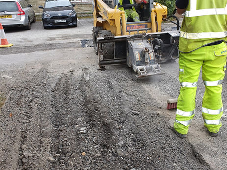 Construction workers on site