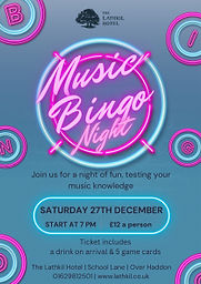 Music bingo night