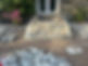 Stone step construction in progress
