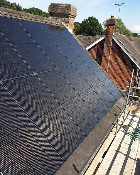 solar panel on the roof of a house