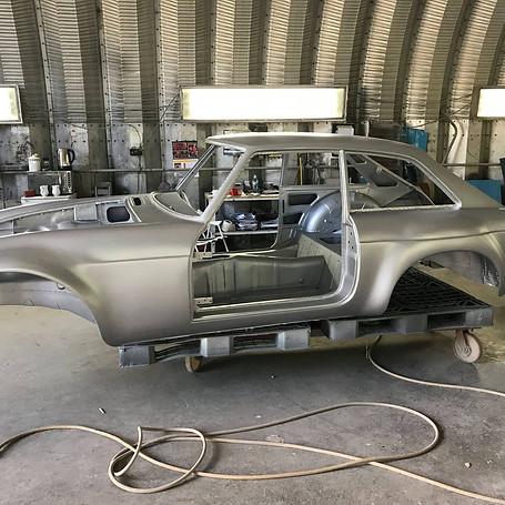 Car body in workshop environment