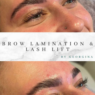 Brow lamination and lash lift