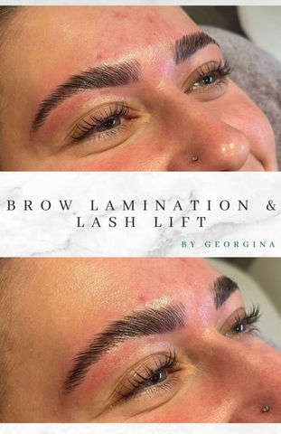 Brow lamination and lash lift