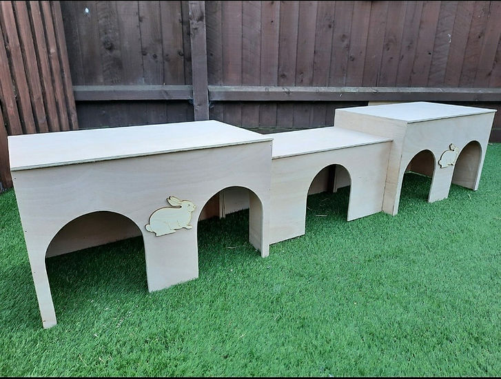 Wooden rabbit play structures