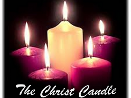 Christ candle - white in centre