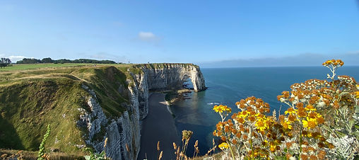 The cliffs in Etretat
