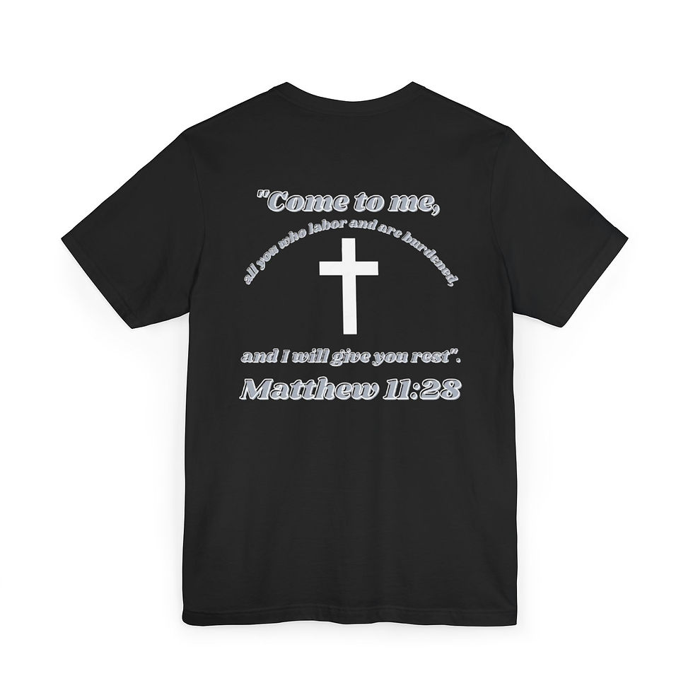 Thumbnail: Matthew 11:28 Athletic Wear; Catholic/Christian Clothing