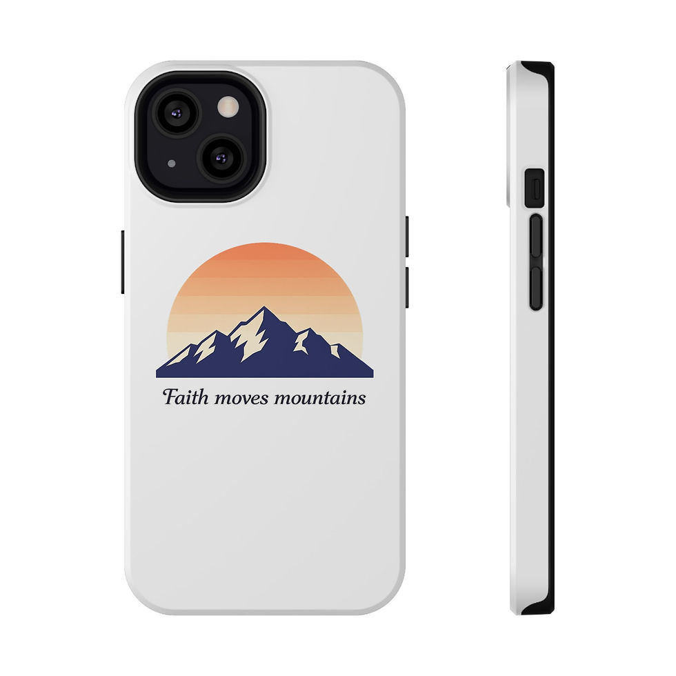 Thumbnail:  Faith Moves Mountains iPhone Case | Catholic/Christian | Impact-Resistant Case